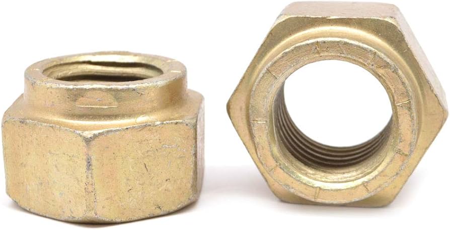 Picture of Brighton Best 446078 1 1/2"-12 L-9 Collar Locknuts Fine Alloy Cad. Yellow & Wax (U.S.A.)